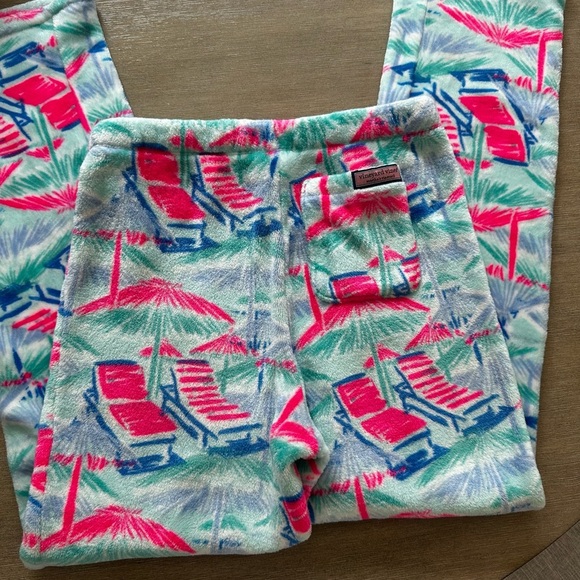 Vineyard vines Beach Print Fleece Pajama pant girls 14 nwot - Picture 4 of 5